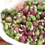 Roasted Brussels Sprouts and Grapes