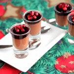 Chocolate Mousse with Pomegranate Gelatin and Pomegranate Seeds