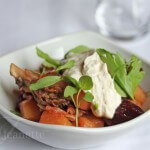 Warm Beet Salad with Foraged Mushrooms at Dressing Room in Westport, CT