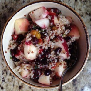 Quinoa Salad with White Peaches