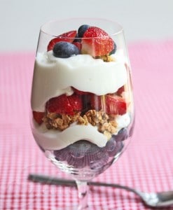 4th of July Yogurt Berry Parfait