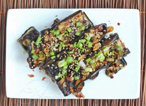 Asian Grilled Eggplant with Spicy Soy Sesame Sauce