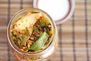 Kale Kimchi in a Jar