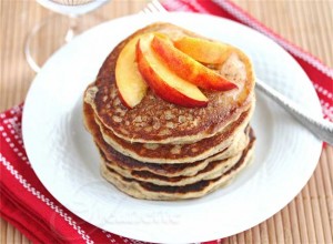 Gluten-Free Pancakes with Peaches