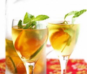 Peach Mint Citrus Ice Tea
