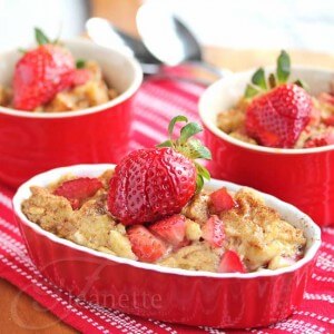 Strawberry Banana French Toast Casserole (gluten-free)