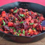 Roasted Beet and Sweet Potato Hash