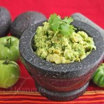 Roasted Green Tomato Guacamole Salsa