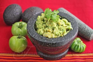 Roasted Green Tomato Guacamole Salsa