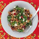 Warm Farro Kale Winter Fruit Salad