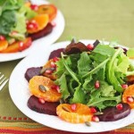 Roasted Beet Orange Pumpkin Seed Green Salad © Jeanette's Healthy Living