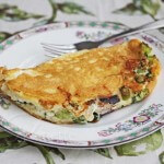 Fluffy Egg Broccoli Cheese Omelet © Jeanette's Healthy Living