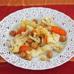 Roasted Cauliflower & Chickpeas with Halloumi Cheese © Jeanette's Healthy Living