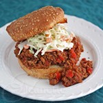 Healthier Sloppy Joes with Coleslaw © Jeanette's Healthy Living