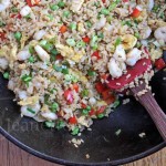 Shrimp Fried Rice in a wok © Jeanette's Healthy Living
