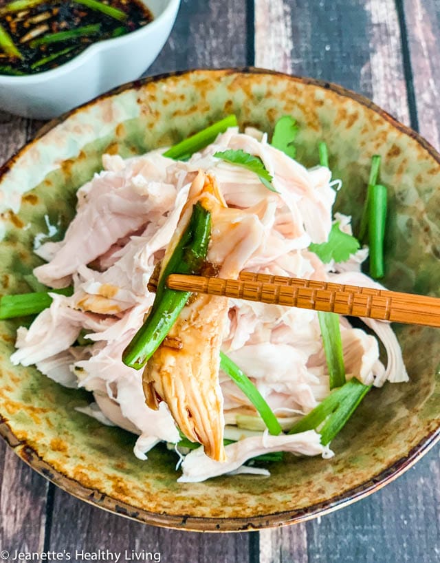 Chinese Poached Chicken with Soy Ginger Sauce