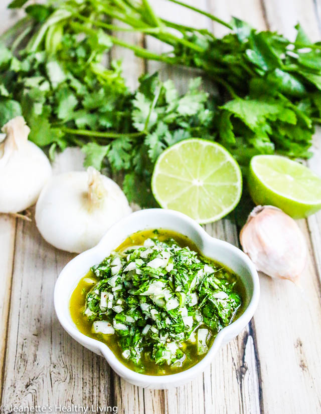 Chimichurri sauce - an easy and versatile sauce that everyone should know how to make - serve over fish, chicken, steak or veggies