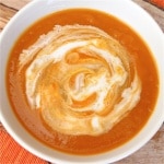 Creamy Carrot Soup ~ https://jeanetteshealthyliving.com