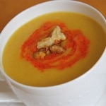 Pureed Cauliflower Potato Soup ~ https://jeanetteshealthyliving.com