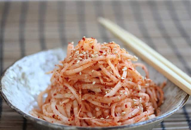 Korean Spicy Kolhrabi Kimchi