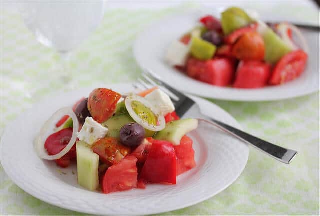 Greek Cucumber Feta Tomato Salad