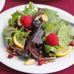 Fresh Berry Salad with Pomegranate Meyer Lemon Salad Dressing