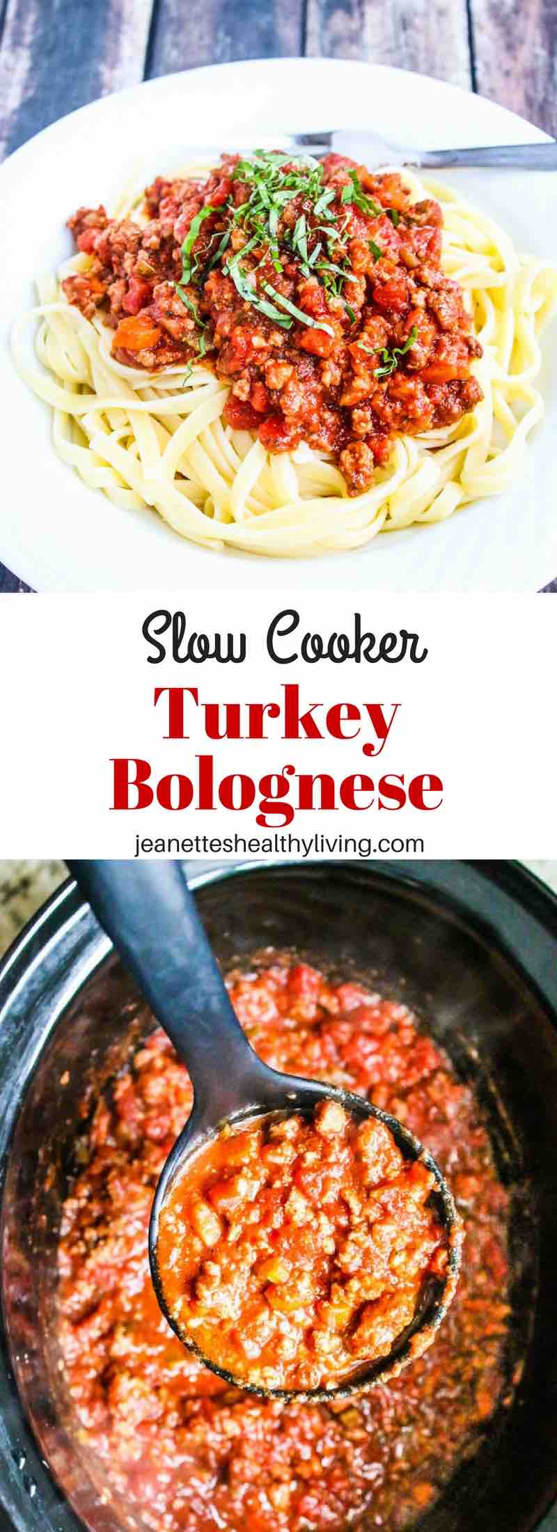 Slow Cooker Turkey Bolognese Pasta Sauce - easy, delicious and freezes well - great for busy weekdays!