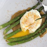 Roasted Asparagus and Poached Egg with Miso Butter