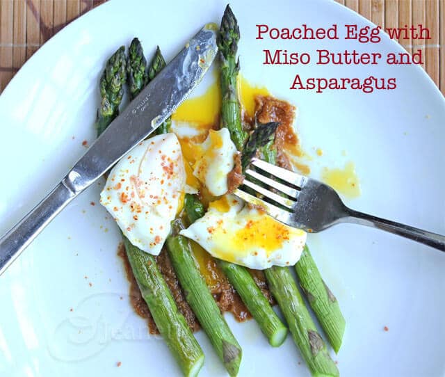 Roasted Asparagus with Poached Egg and Miso "Butter"