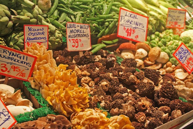 Mushrooms at Pike Place Market