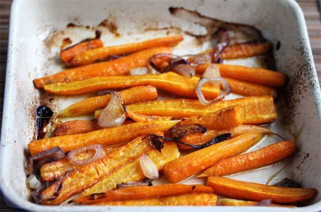 Roasted Carrots with Shallots