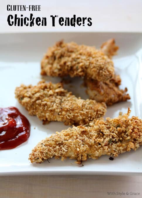 Baked Gluten-Free Chicken Strips from With Style & Grace