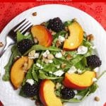 Peach Blackberry Arugula Salad
