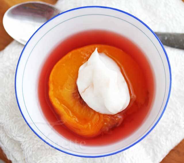 Steamed Peaches with Yogurt