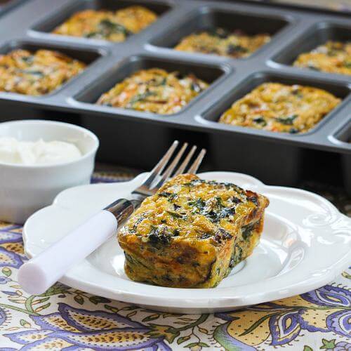 Swiss Chard and Mushroom Squares from Kalyn's Kitchen