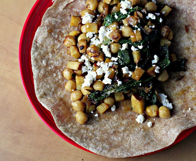 Chickpea, Swiss Chard and Sweet Potato Burritos by Eat Well With Others