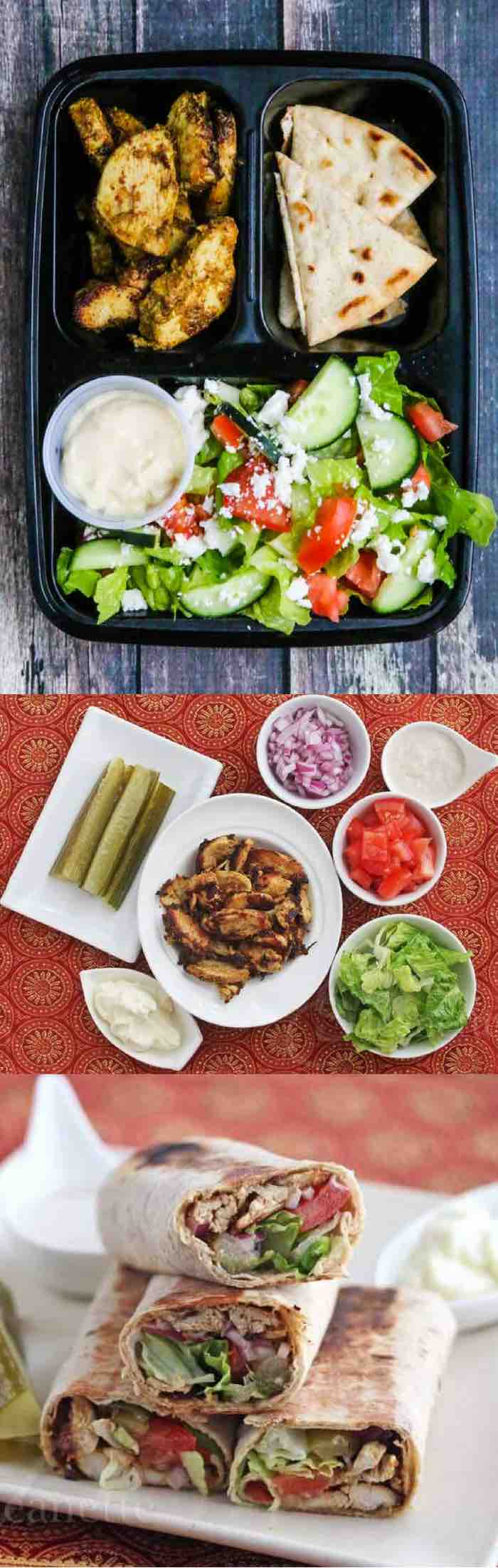 Shawarma chicken meal prep - delicious, healthy - just double the recipe for shawarma chicken and serve with a simple cucumber tomato salad