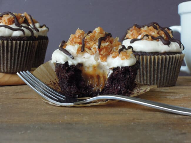 Samoa Cupcakes by Fork and Beans