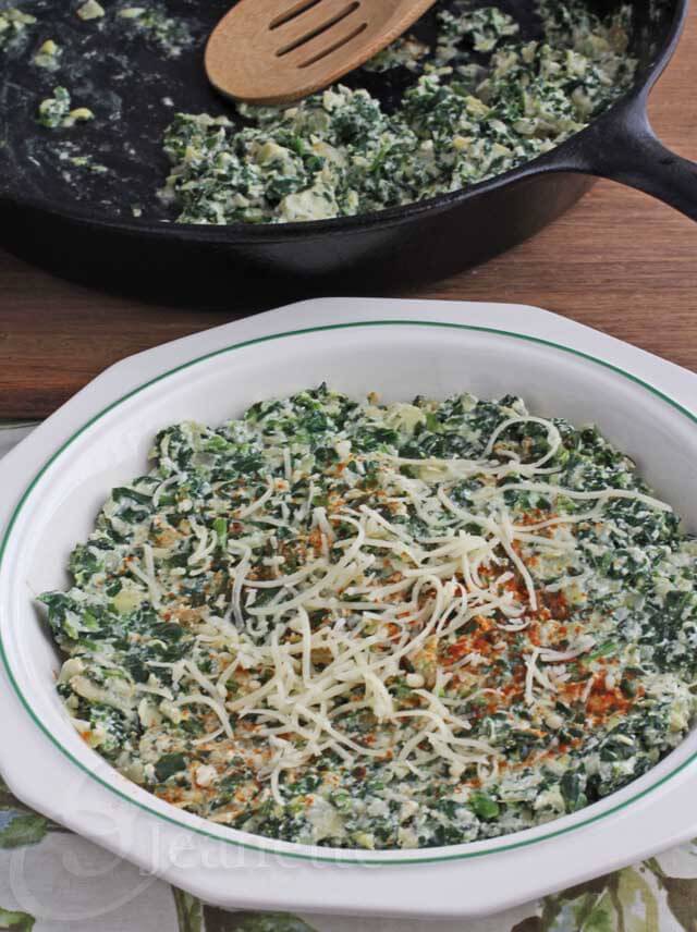 Skinny Hot Spinach and Artichoke Dip © Jeanette's Healthy Living