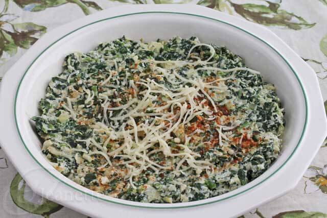 Skinny Hot Spinach and Artichoke Dip © Jeanette's Healthy Living