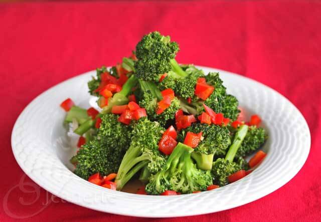 Stir Fry Broccoli and Red Peppers © Jeanette's Healthy Living