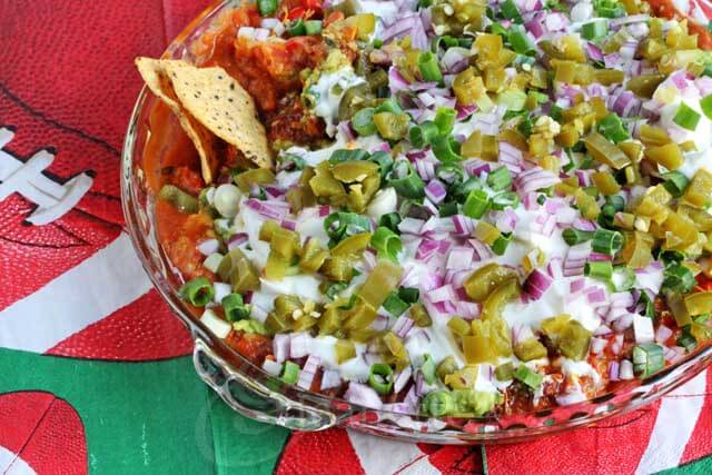 9 Layer Mexican Dip - this is always a crowd favorite - perfect for Game Day!
