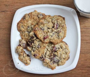 Chocolate Cranberry Walnut Cookies © Jeanette's Healthy Living