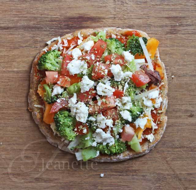 Gluten-Free Grain-Free Mediterranean Pizza © Jeanette's Healthy Living