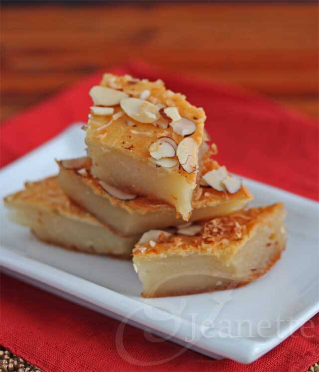 Chinese Coconut Almond Sticky Rice Cake © Jeanette's Healthy Living