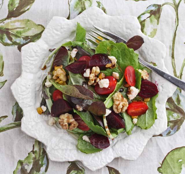 Roasted Beet Corn Tomato Salad © Jeanette's Healthy Living