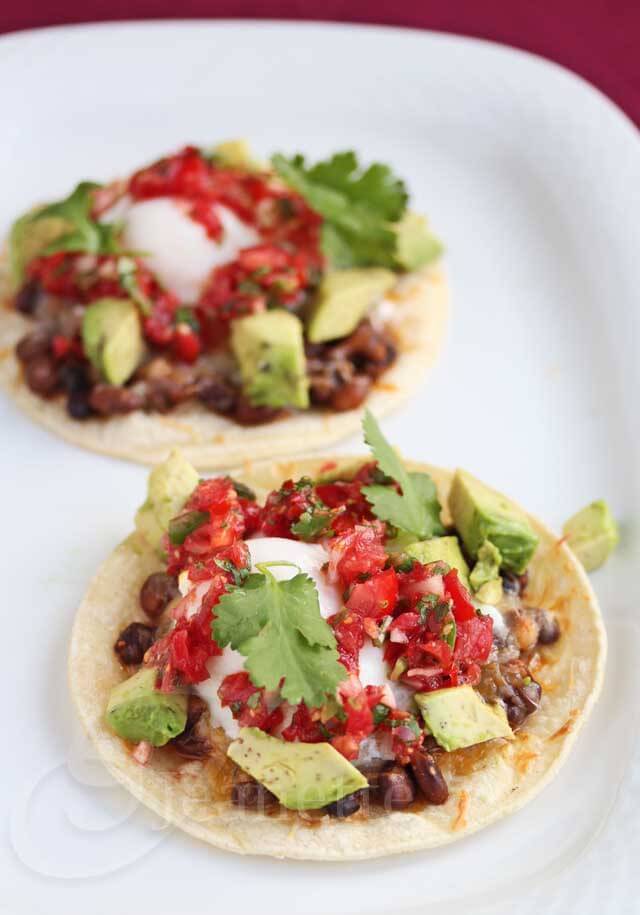 Huevos Rancheros Breakfast Tacos © Jeanette's Healthy Livings