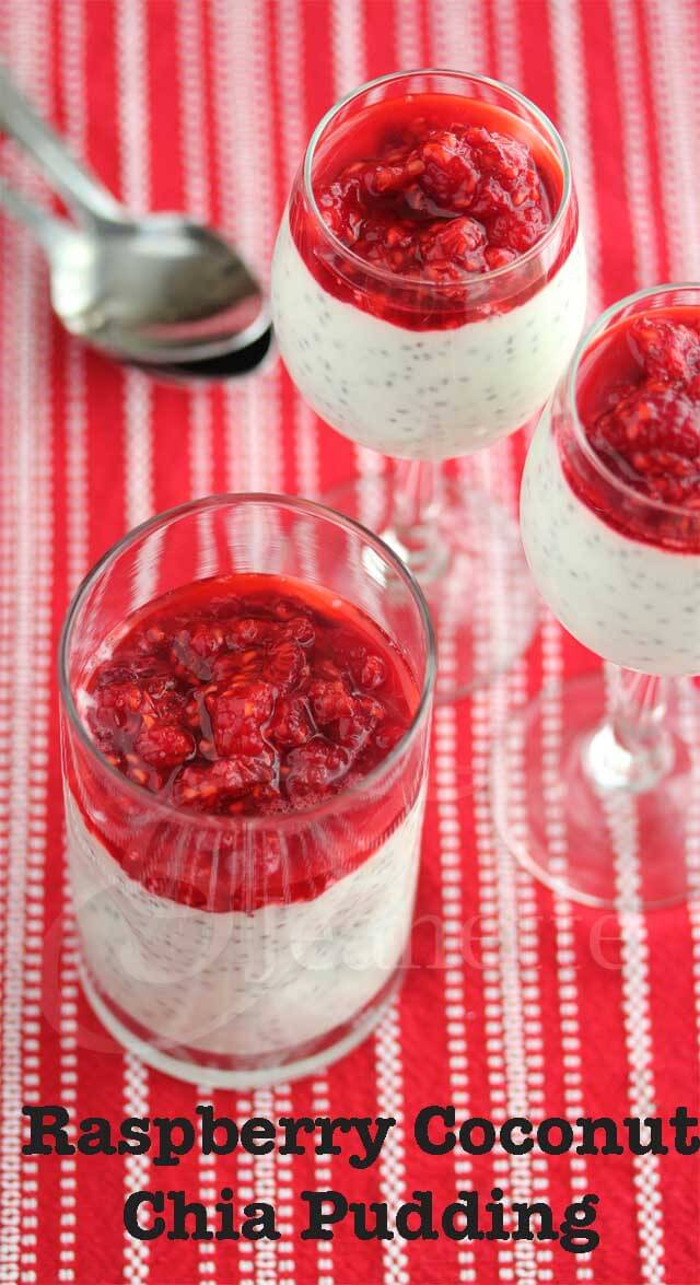 Raspberry Chia Coconut Greek Yogurt Pudding © Jeanette's Healthy Living