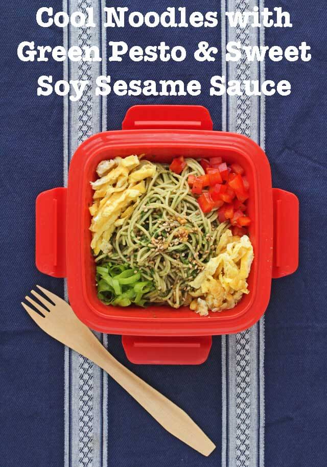 Cool Soba Noodles with Sweet Spicy Soy Sesame Sauce © Jeanette's Healthy Living