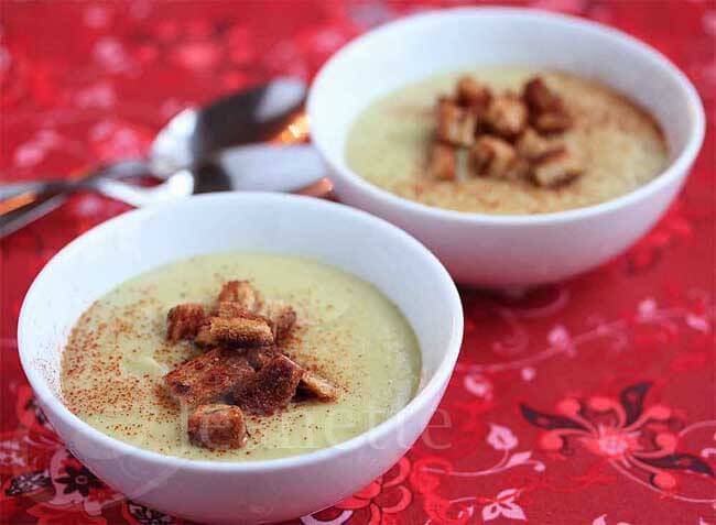 Creamy Roasted Cauliflower Chestnut Soup © Jeanette's Healthy Living